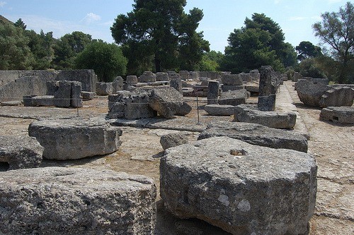 The statue of Zeus at Olympia