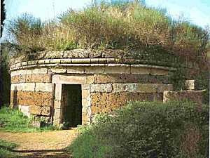 Etruscan tomb in Cerveteri...
