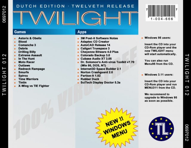 Twilight Dutch Edition - Twelfth Release back cover.