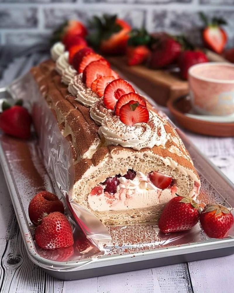 Erdbeer Tiramisu Rolle 😍🍓