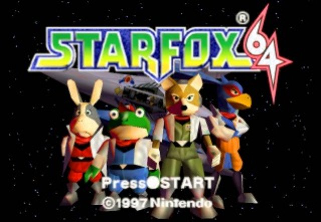 Starfox 64 Title screen.