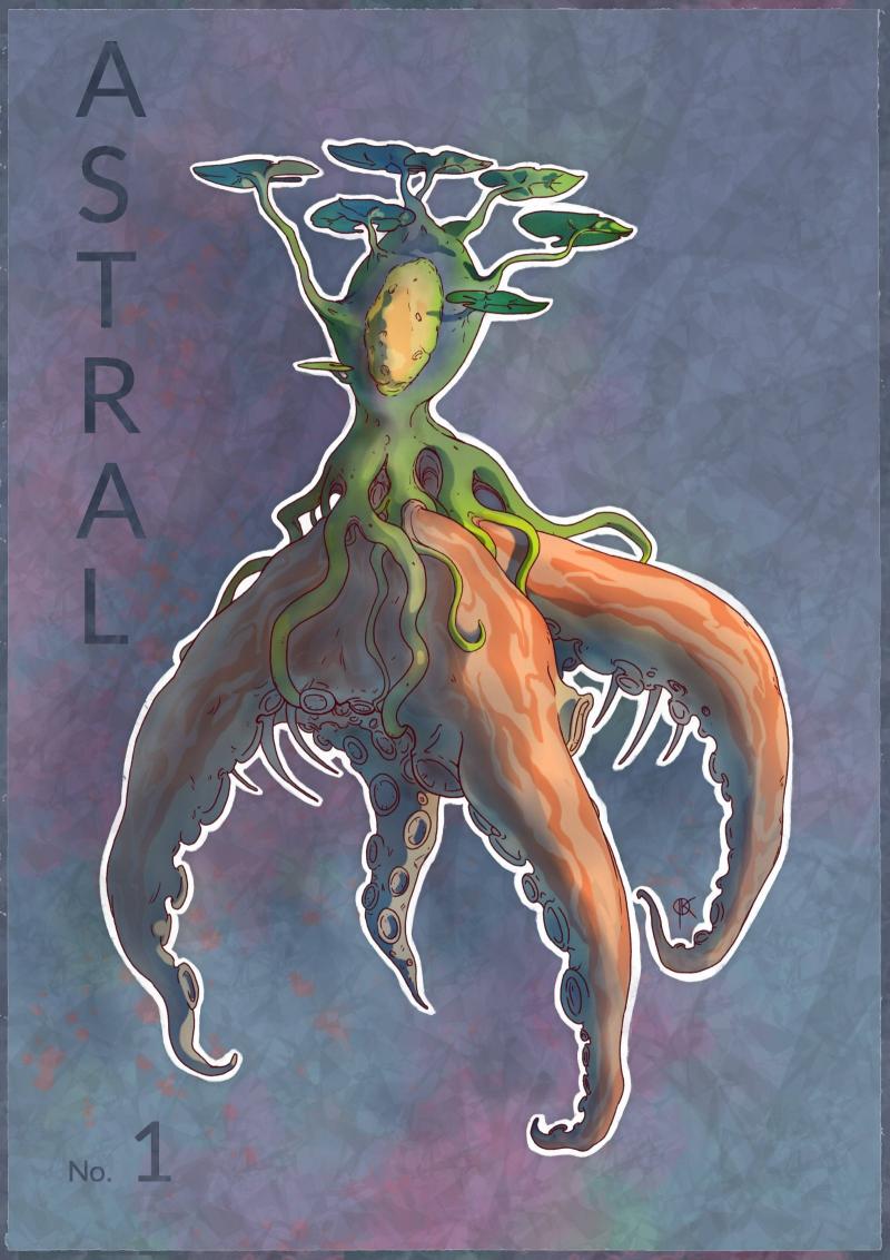 Astral: Alien Fiction Issue 01, Cover artwork by Jan Kryciński