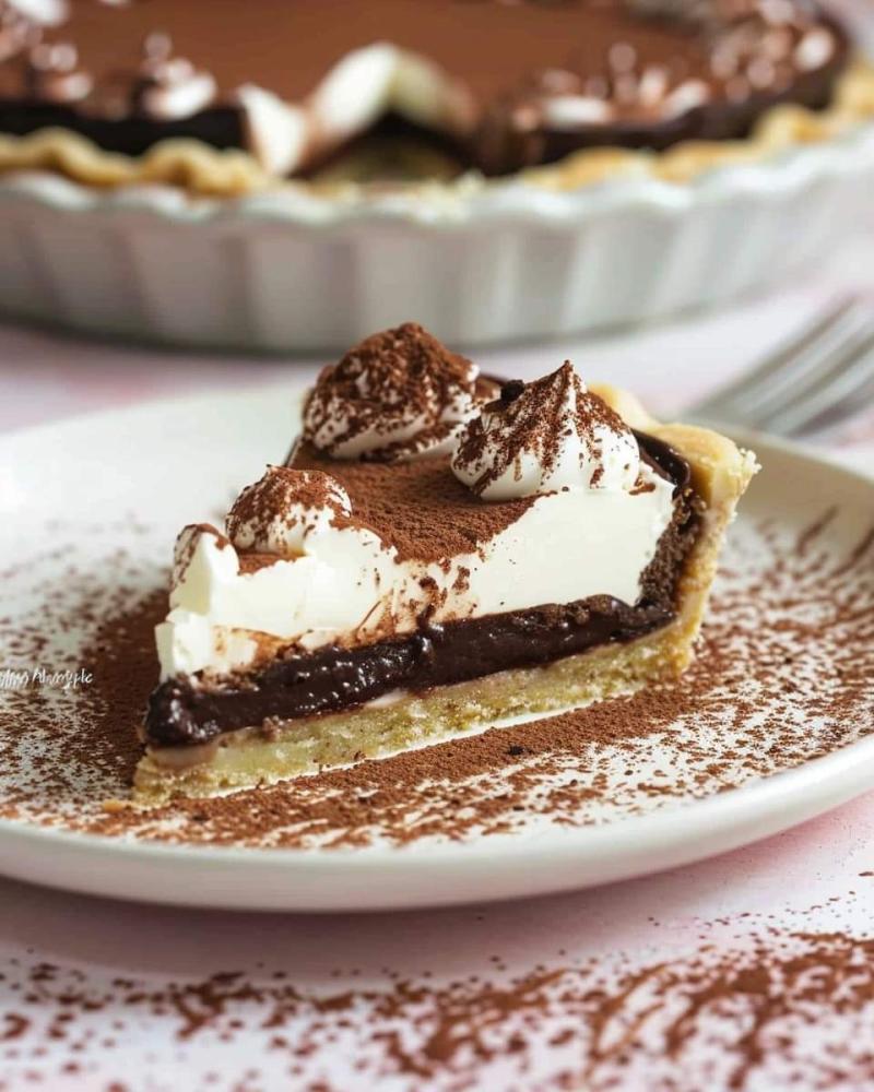 Chocolate Espresso Tiramisu Tart 😍🍫☕