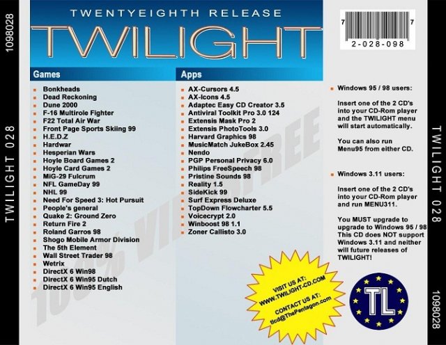 Twilight Dutch Edition - Twentyeighth Release back cover.