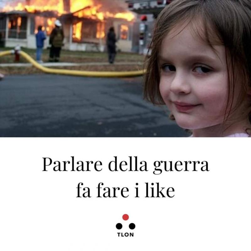 Parlare della guerra fa fare i like