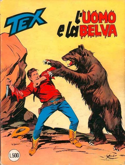 Tex Nr. 222: L'uomo e la belva front cover (Italian).