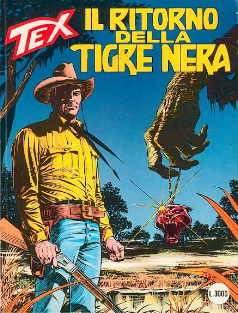 Tex Nr. 443: Il ritorno della TigreNera front cover (Italian).