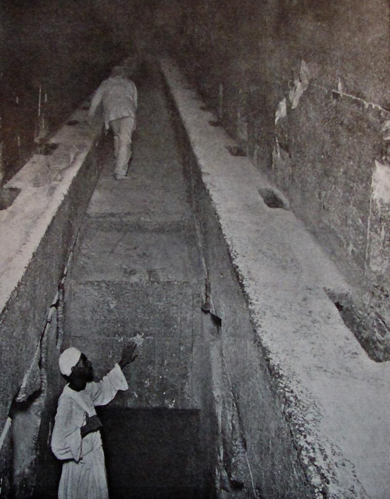 The Grand gallery inside the great pyramid of Giza