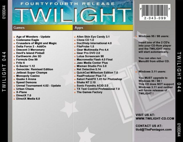 Twilight Dutch Edition - Fourtyfourth Release back cover.