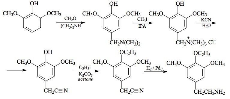 E; ESCALINE; 3,5-DIMETHOXY-4-ETHOXYPHENETHYLAMINE