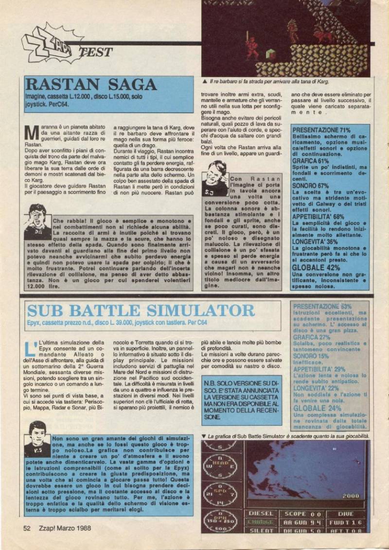 The defective version of Rastan for the Commodore 64