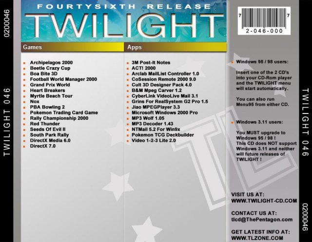 Twilight Dutch Edition - Fourtysixth Release back cover.