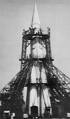 The Soviet missile with the Sputnik 7 capsule on board, launched on 4 February 1961, two months befo