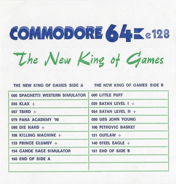 Covers and Names of the games of the FSN compilations for Commodore 64