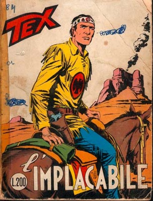 Tex Nr. 105: L'implacabile front cover (Italian).