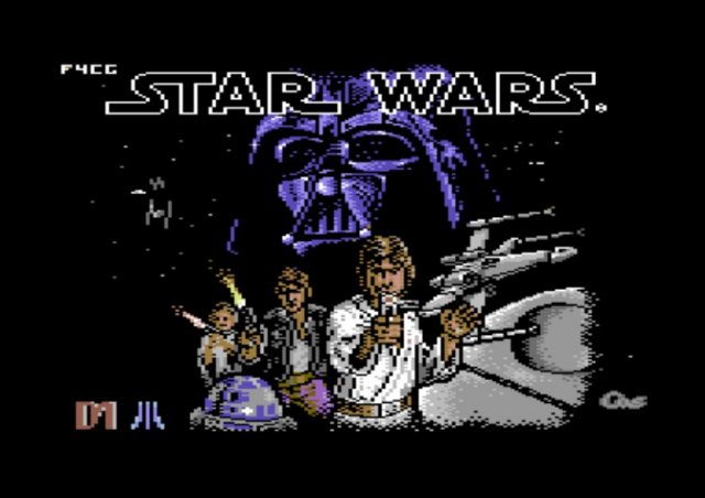 Star Wars loading screen. In the top left corner we can read F4CG. Fantastic 4 Cracking Group was a 