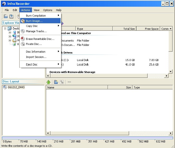 InfraRecorder in Windows