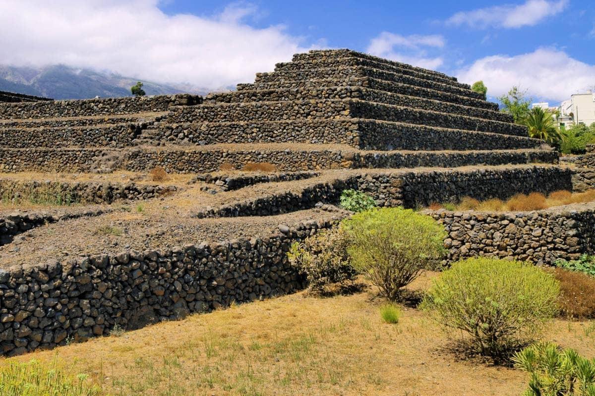 One of the incredible Sicilian pyramids, located in the Alcantara Valley, at the foot of Etna, in th