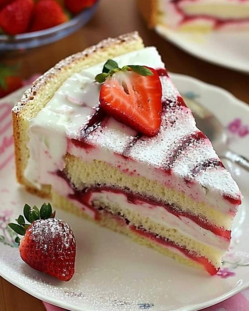 Fraisier Cake dessert 🍓🍰