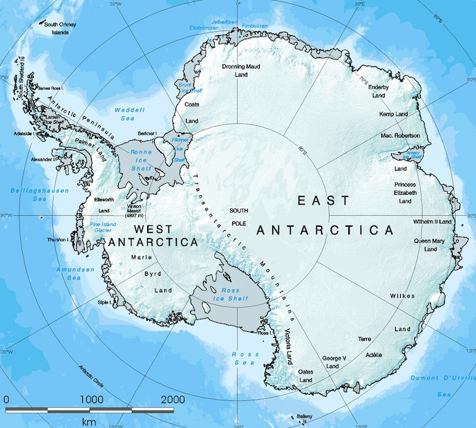 Antarctica as it appears today covered in ice: but it hasn't always been like this. The ancients see