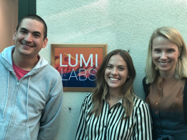 Enrique Muñoz Torres (left), Natalie Weyerhaeuser (middle), Marissa Mayer (right).