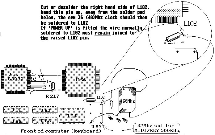 Atari Falcon 030 CPU (68030) acceleration modification