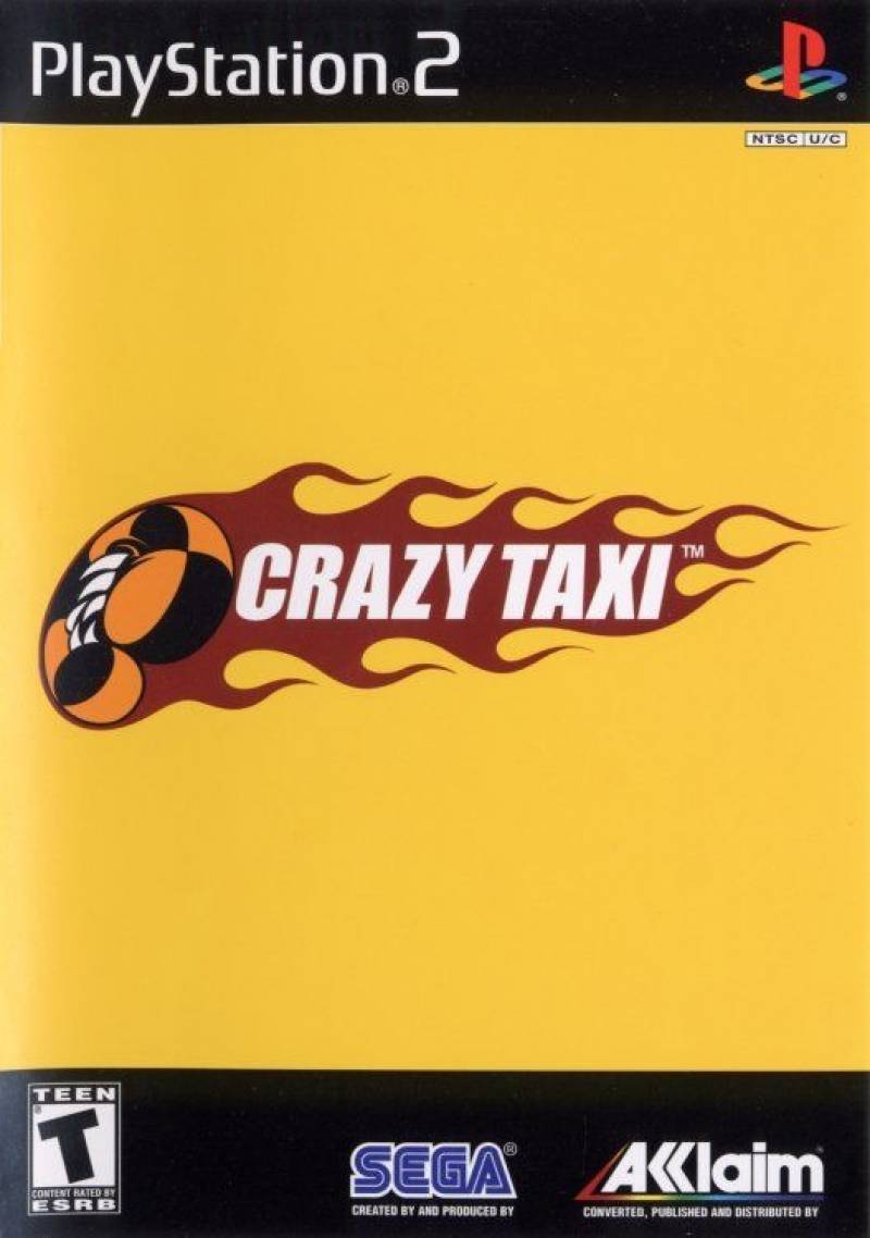 Crazy Taxi Playstation 2 US front cover.