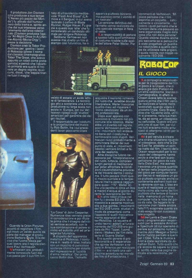 The defective version of RoboCop for the Commodore 64