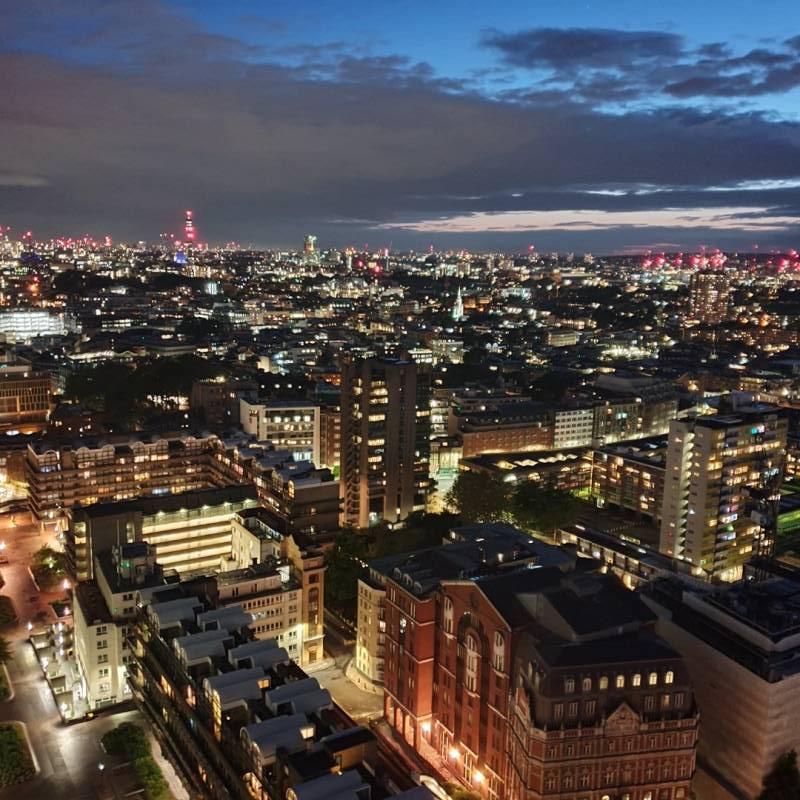 London at dusk