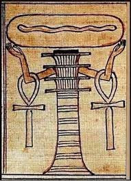 The Zed is also a symbol that is inserted as a sacred element within the hieroglyphics: here it is s