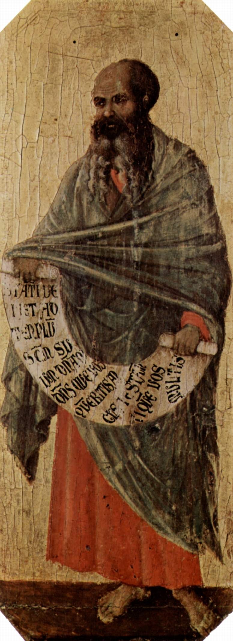 The Prophet Malachi, painting by Duccio di Buoninsegna