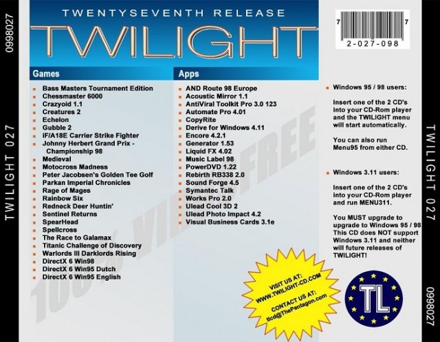 Twilight Dutch Edition - Twentyseventh Release back cover.