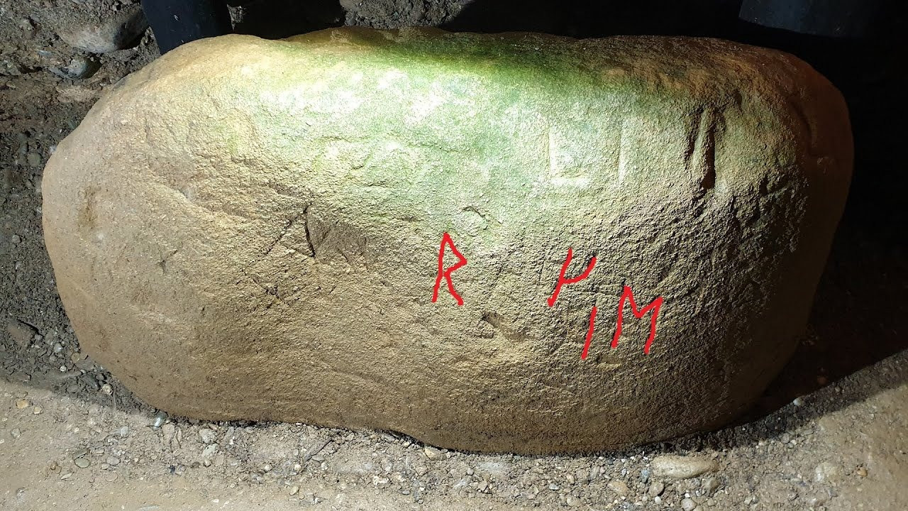 Stones with graffiti writings were found inside the tunnels.