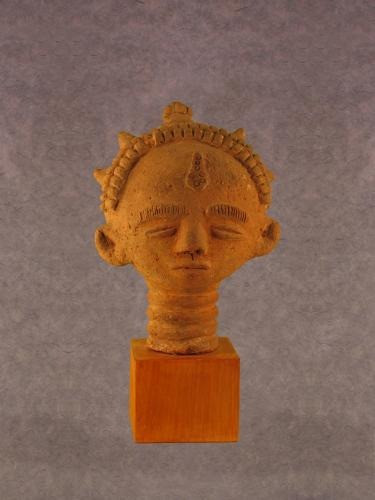 Akan or Asante funerary head - Ghana or Ivory Coast. A wonderful example of a commemorative terra co