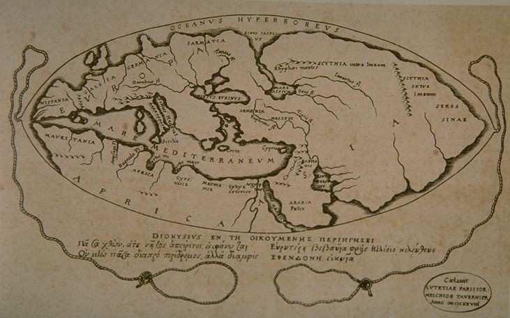 World map according to Posidonius (150-130 B.C.)