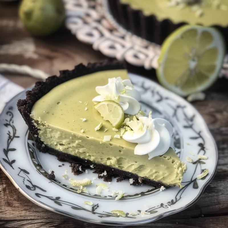 Key Lime Tart with Chocolate Almond Crust 🍋🍫