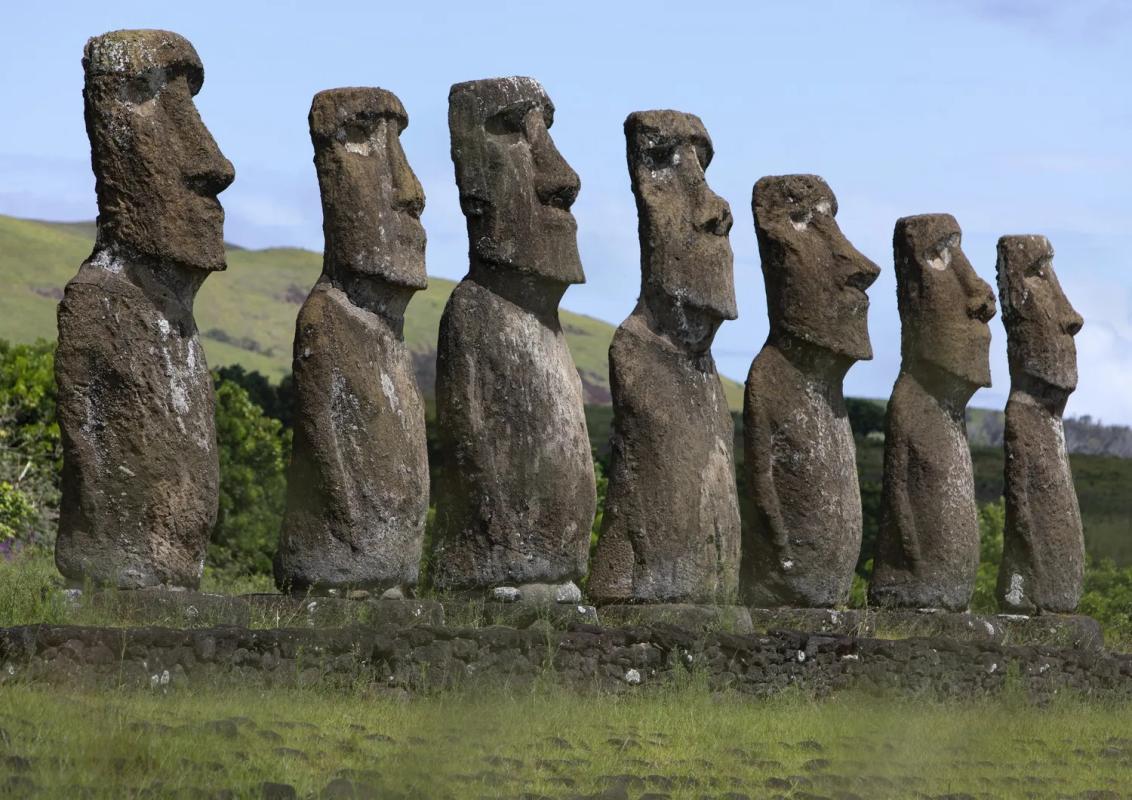 The Moai of Easter Island were built on the orders of a white-skinned people.