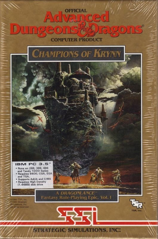 Champions of Krynn - MS-DOS front cover