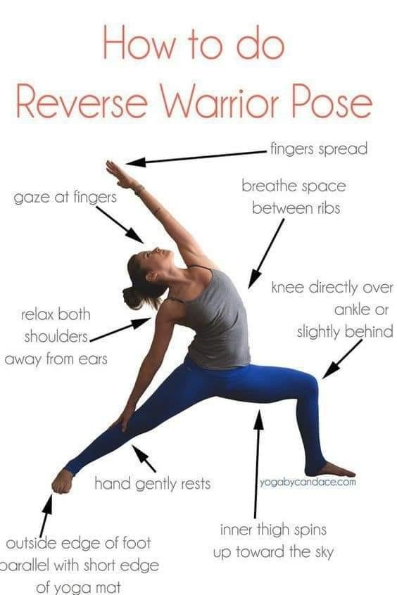 Reverse warrior pose