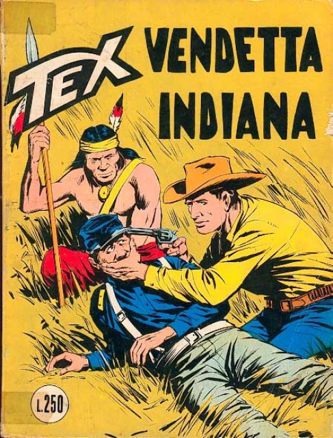 Tex Nr. 091: Vendetta indiana front cover (Italian).