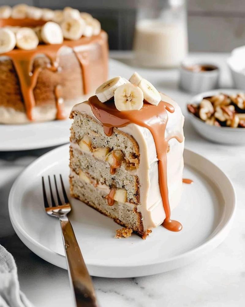 Dulce de Leche Banana Cake 🍌🍰