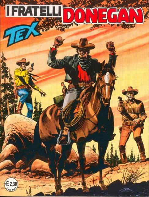 Tex Nr. 526: I fratelli Donegan front cover (Italian).