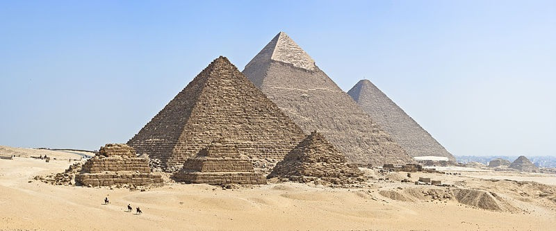 The pyramids of Giza.