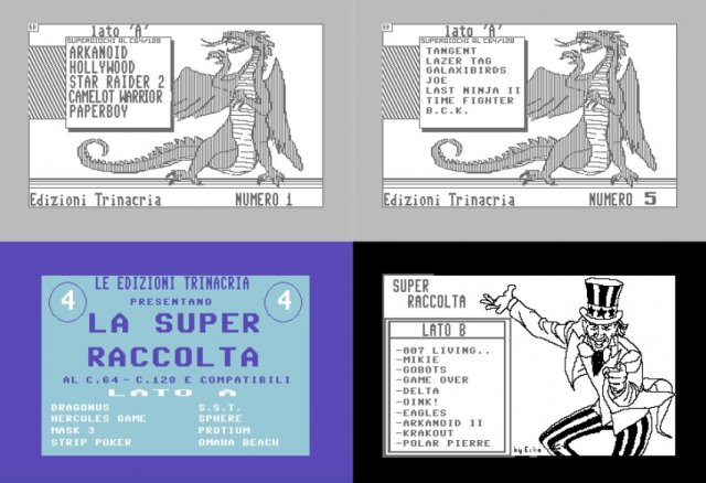 Sicilian edizioni Trinacria tapes for Commodore 64