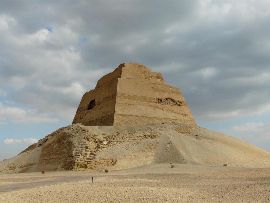 A short distance from the Step Pyramid stands what was, according to Egyptologists, the pyramid buil