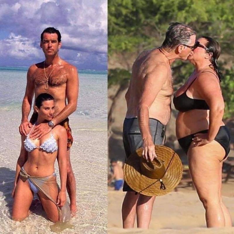 Pierce Brosnan, l'agente 007 e la modella Keely Shaye invecchiano insieme