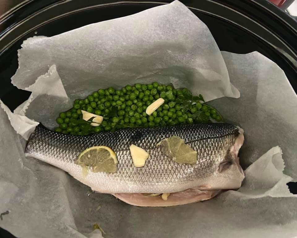 Branzino in slow cooker 1.5h high