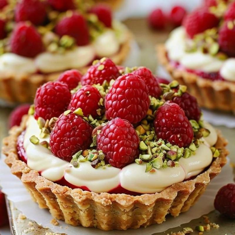 Raspberry Pistachio Tartlets