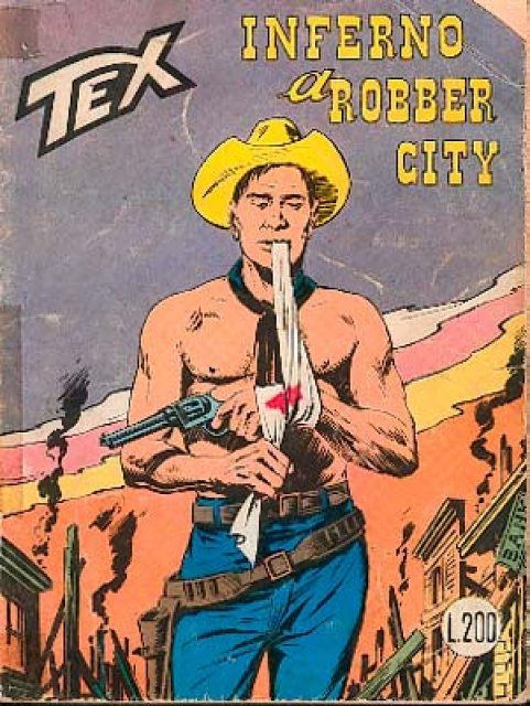 Tex Nr. 108: Inferno a Robber City front cover (Italian).