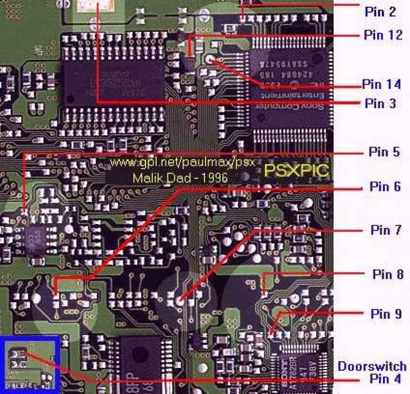 Most part of board where you can see all the connections